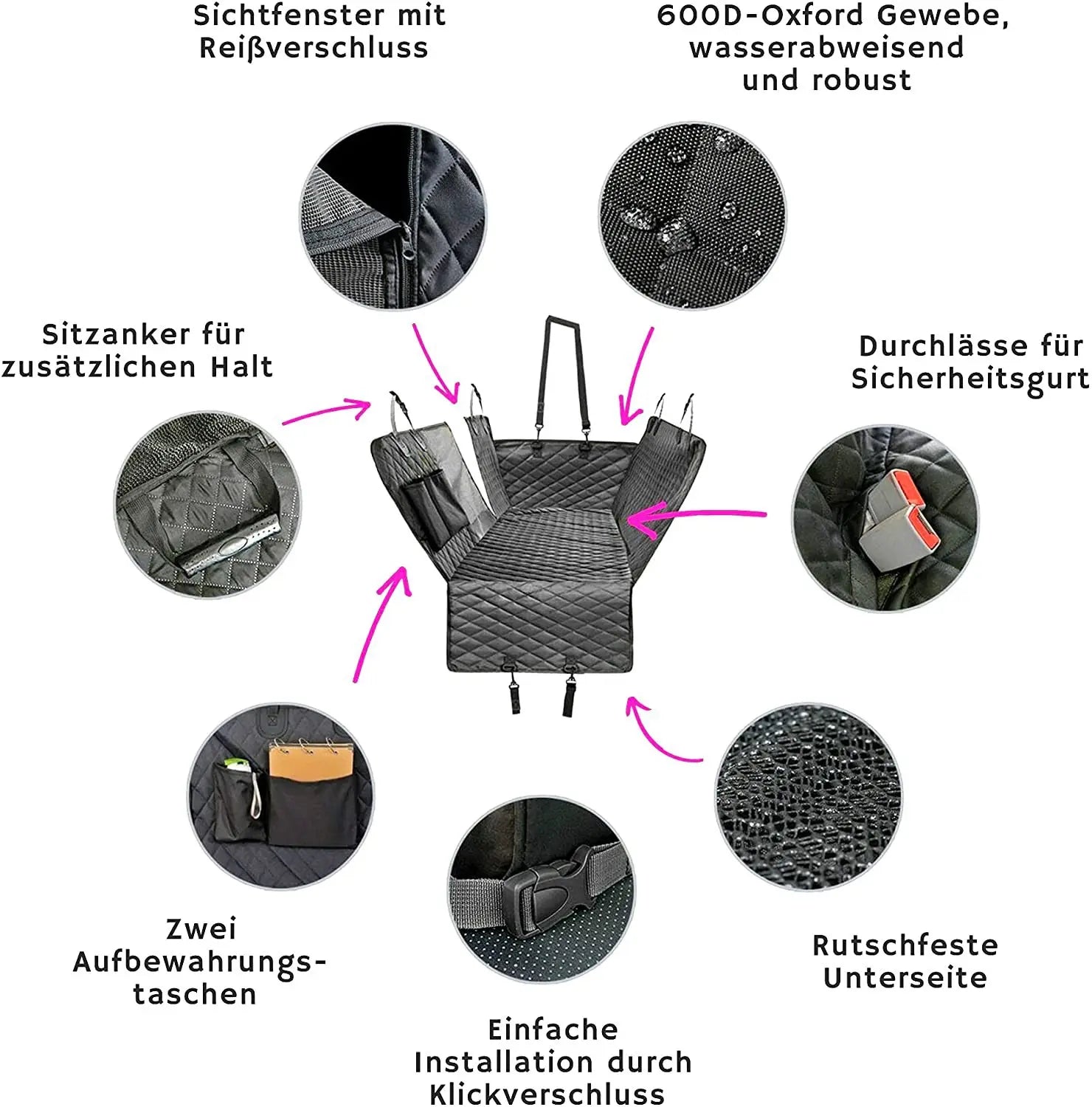 New Luxury Waterproof Car Pet Mat Pet Dog Car Trunk Cargo Liner Mat Protective Dog Car Seat Cover With Sides Seat Covers