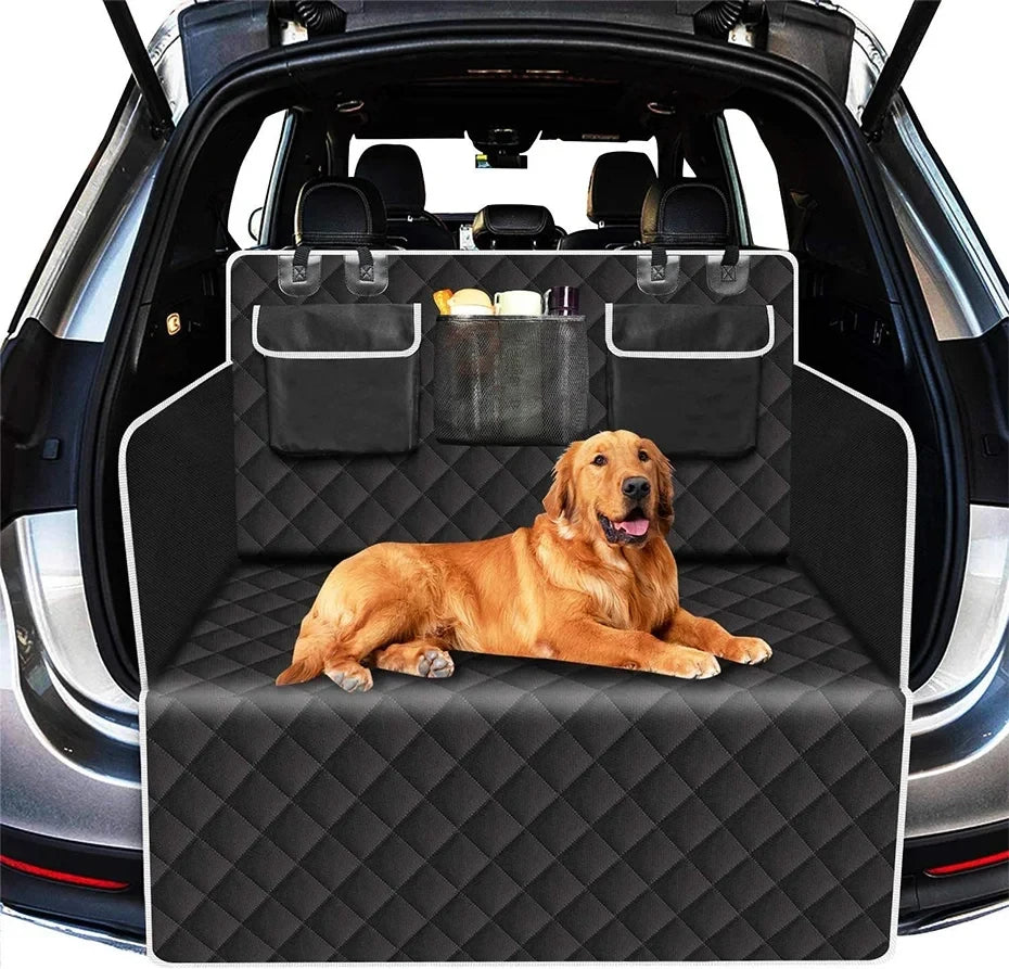 Waterproof Dog Car Seat Cover & Trunk Liner Back Seat Wear-Resistant Oxford Cloth Pet Hammock Mat for Small Medium Large Dogs
