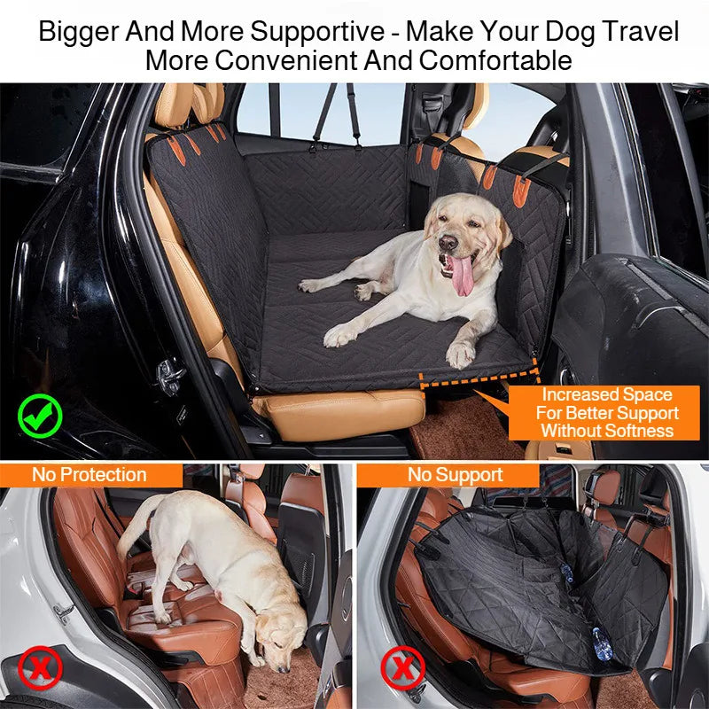 Winter Removable Car Seat Cover Back Seat Extension Dog Pad Waterproof Scratch Proof Nonslip Hammock Rear Seat Cushion for Pet